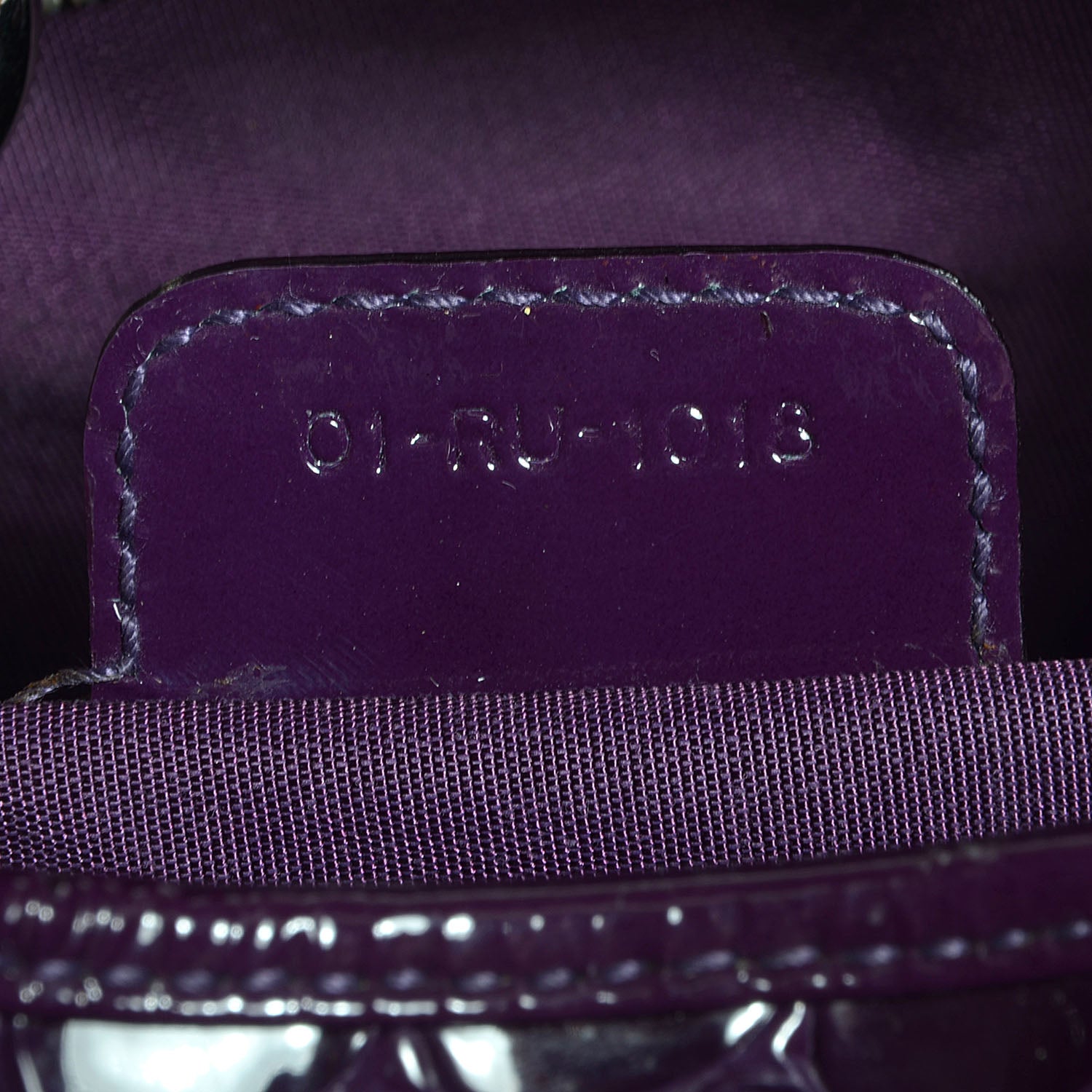 Christian Dior Patent Crocodile Embossed 61 Tote Purple 9 of 9