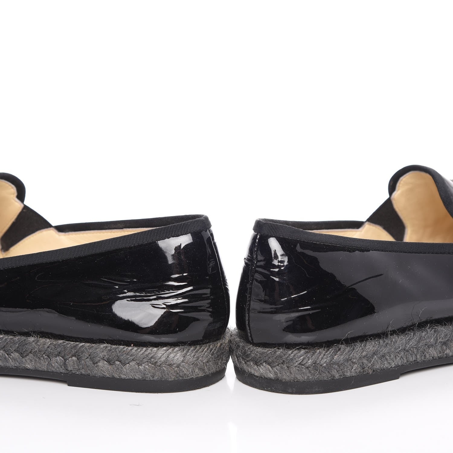 Chanel Patent Calfskin CC Mocassin Loafer Espadrilles 37 Black 14 of 16