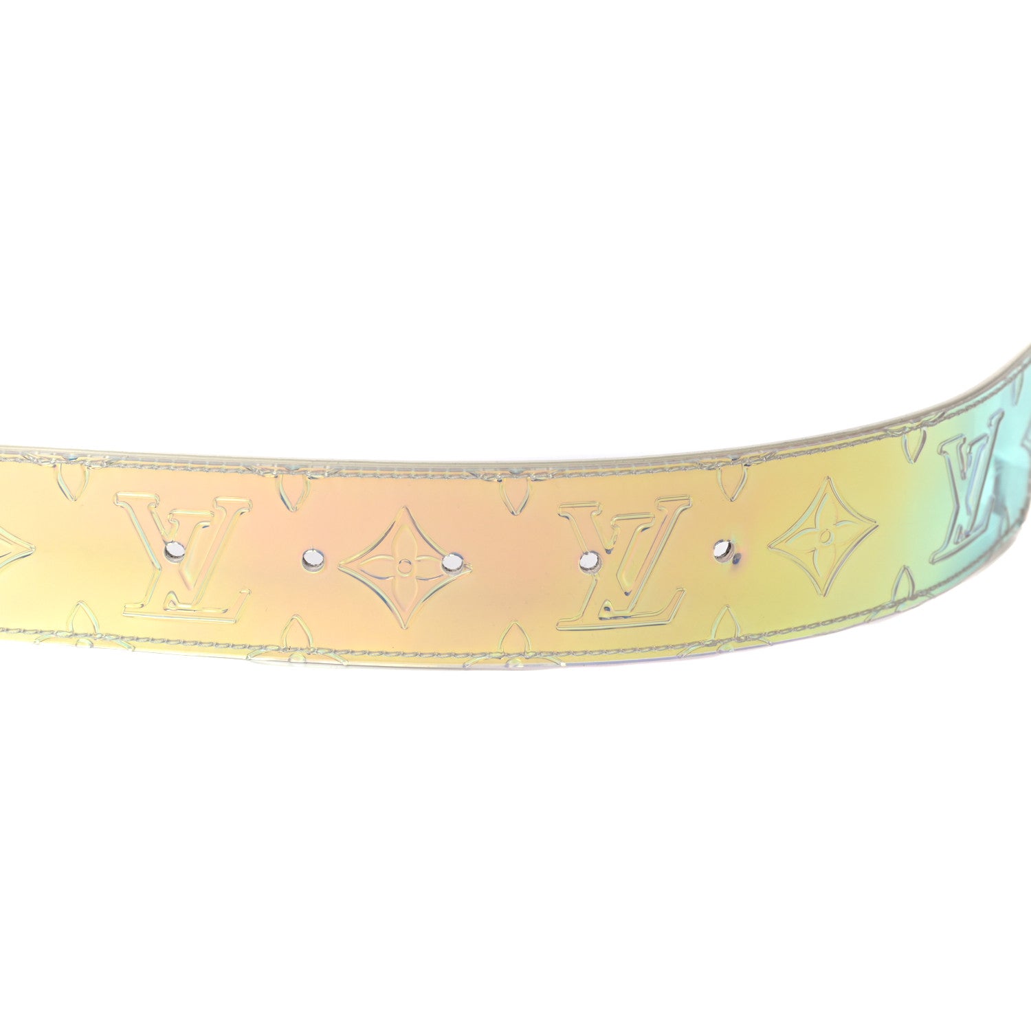 Louis Vuitton PVC Monogram 40mm LV Initiales Reversible Belt 100 40 Iridescent Prism 7 of 8