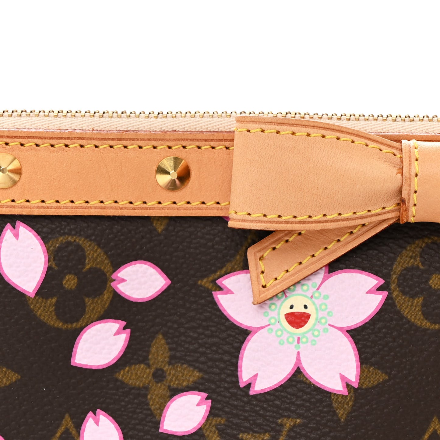 Monogram Cherry Blossom Pochette Accessories Brown