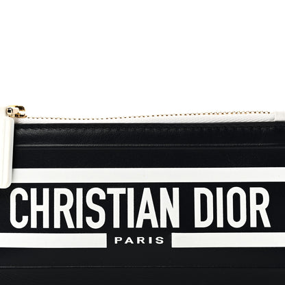 Christian Dior Calfskin Vibe Zip Key Wallet Blue White 7 of 7