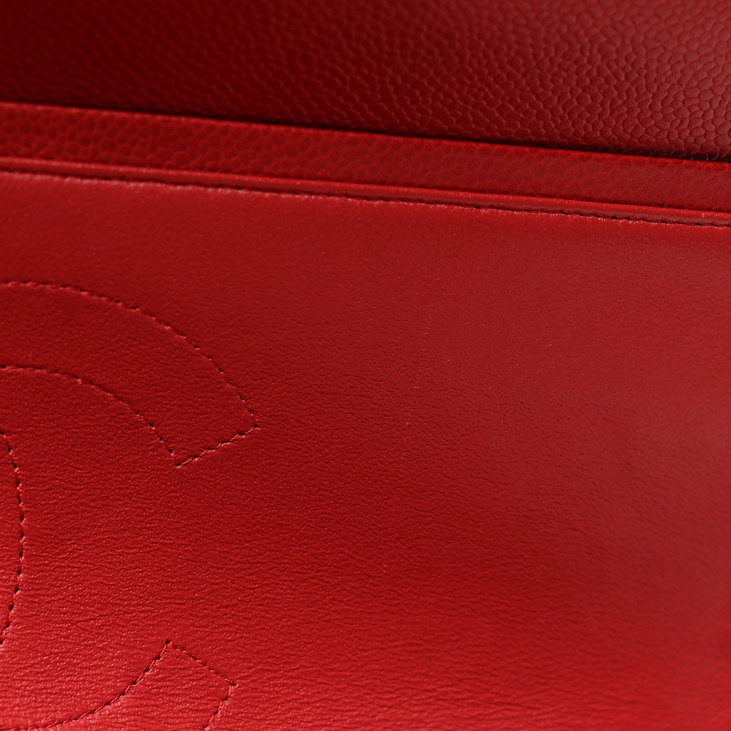 Chanel Caviar Quilted Maxi Double Flap Dark Red 11 of 13