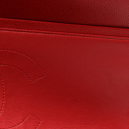 Chanel Caviar Quilted Maxi Double Flap Dark Red 11 of 13