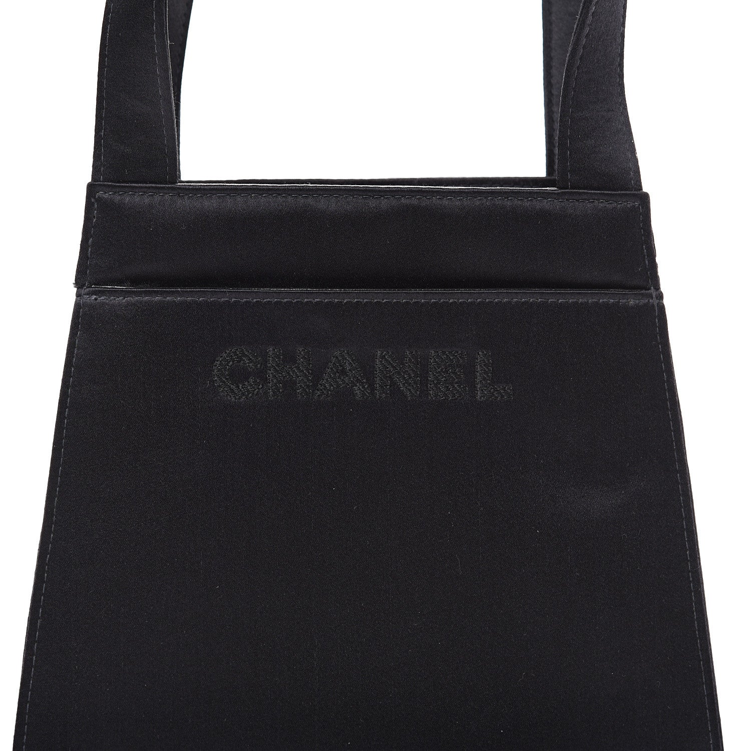 Chanel Satin Top Handle Evening Bag Black 9 of 11