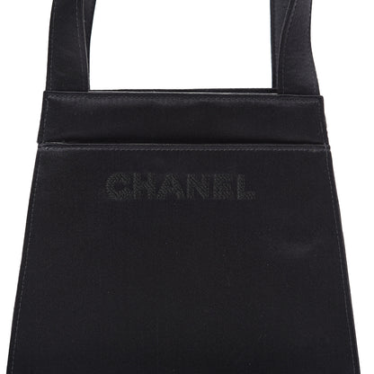 Chanel Satin Top Handle Evening Bag Black 9 of 11