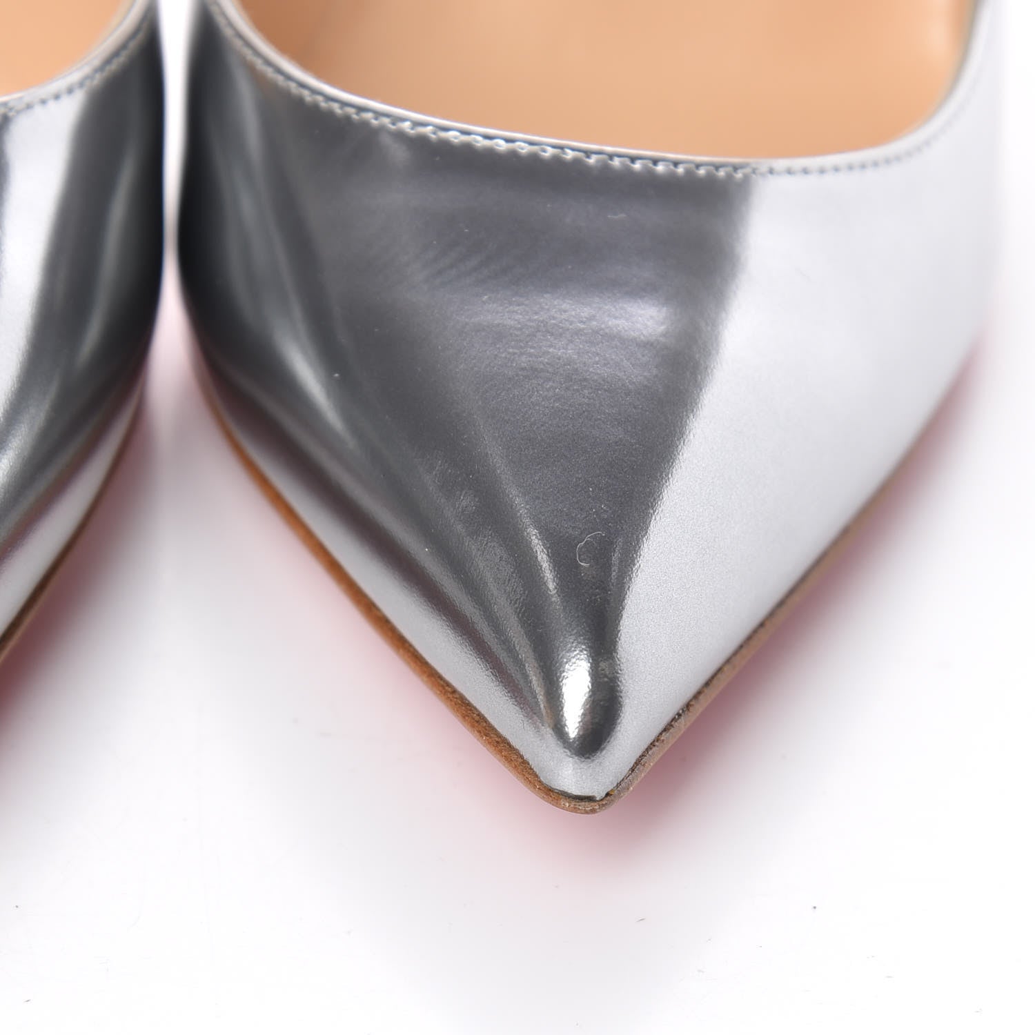 Christian Louboutin Pigalle Follies 100 Pumps 40.5 Antispecchio Silver 8 of 10
