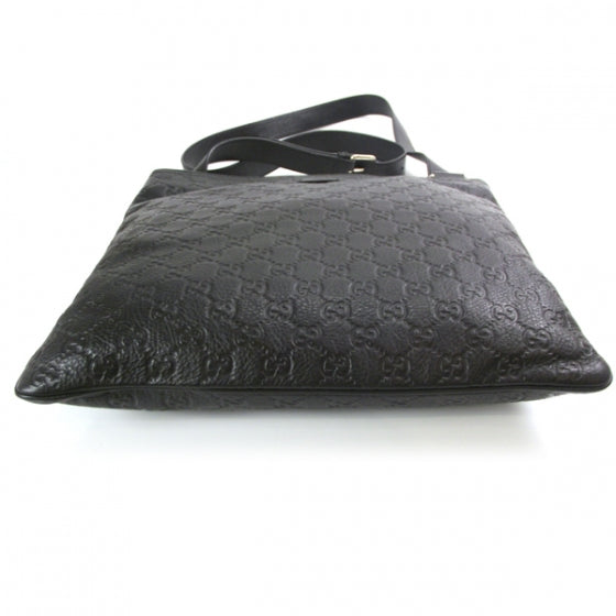 Guccissima Flat Messenger Bag Black