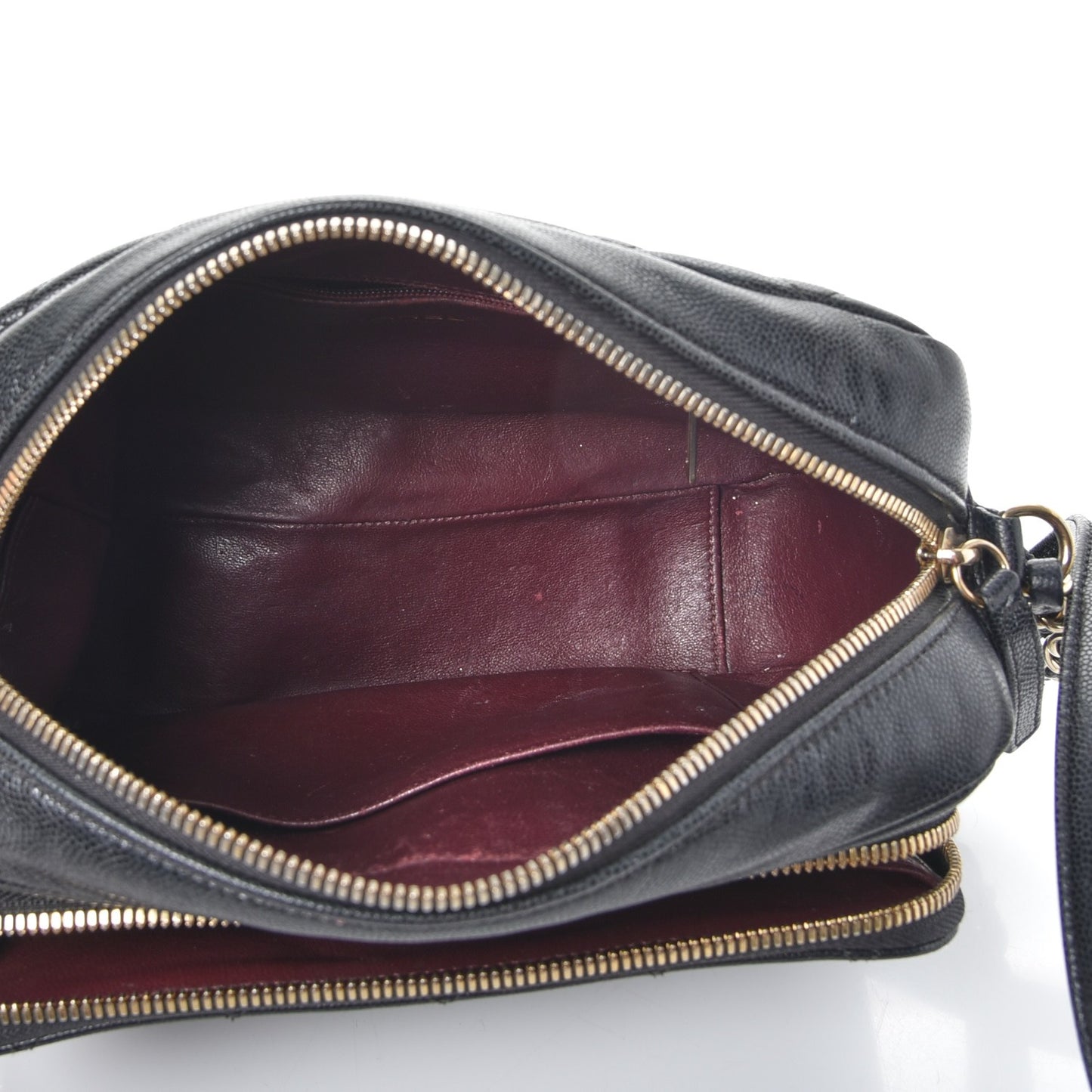 Caviar Quilted Business Affinity Camera Case Black