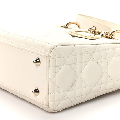 Christian Dior Lambskin Cannage Small Lady Dior White 10 of 10