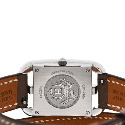 Hermes Stainless Steel Swift 23mm Cape Cod Double Tour Quartz Watch Etoupe 4 of 5