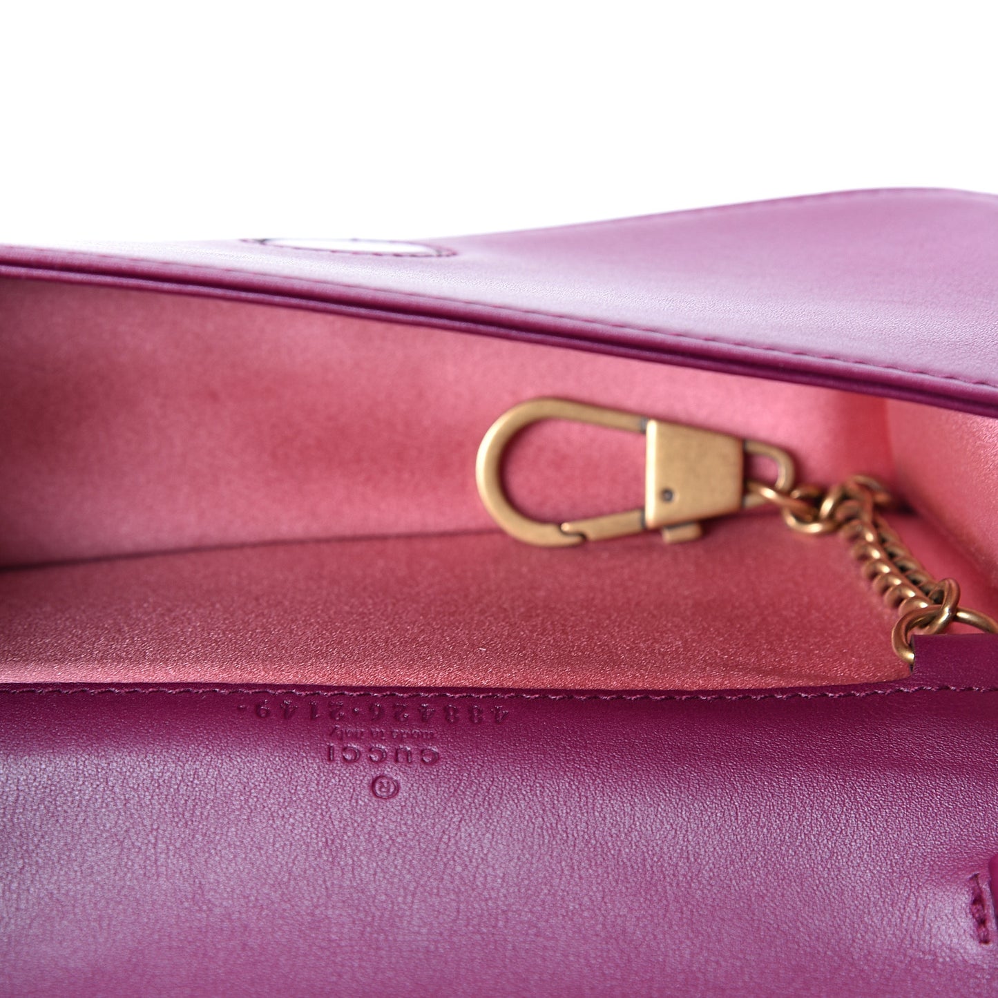 Velvet Matelasse GG Marmont Mini Bag Fuchsia Violet Cyclamen