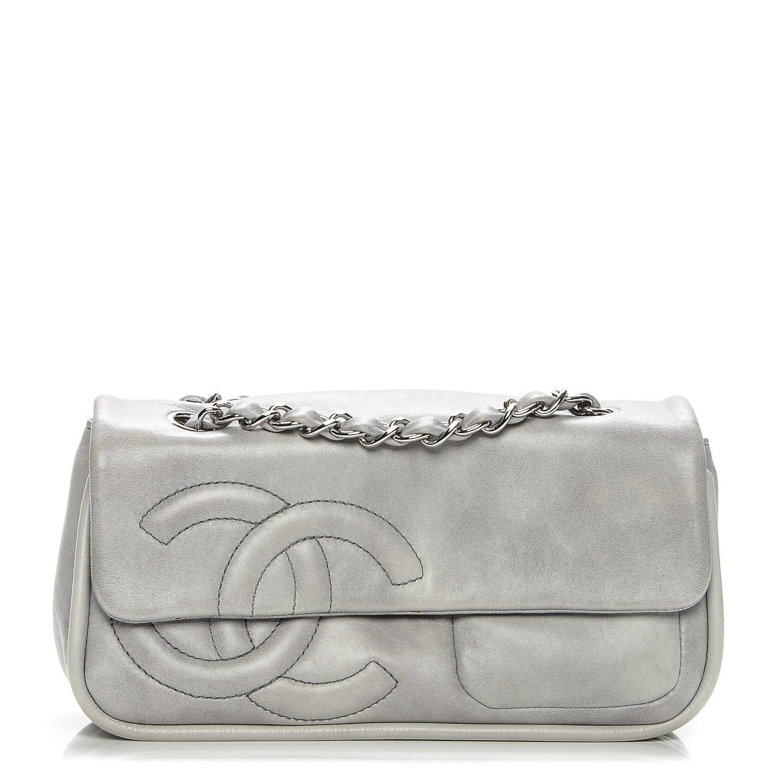 Chanel Lambskin Diagonal CC Chain Flap 1 of 7