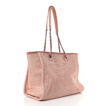Chanel Straw Lurex Small Deauville Tote Pink 3 of 11