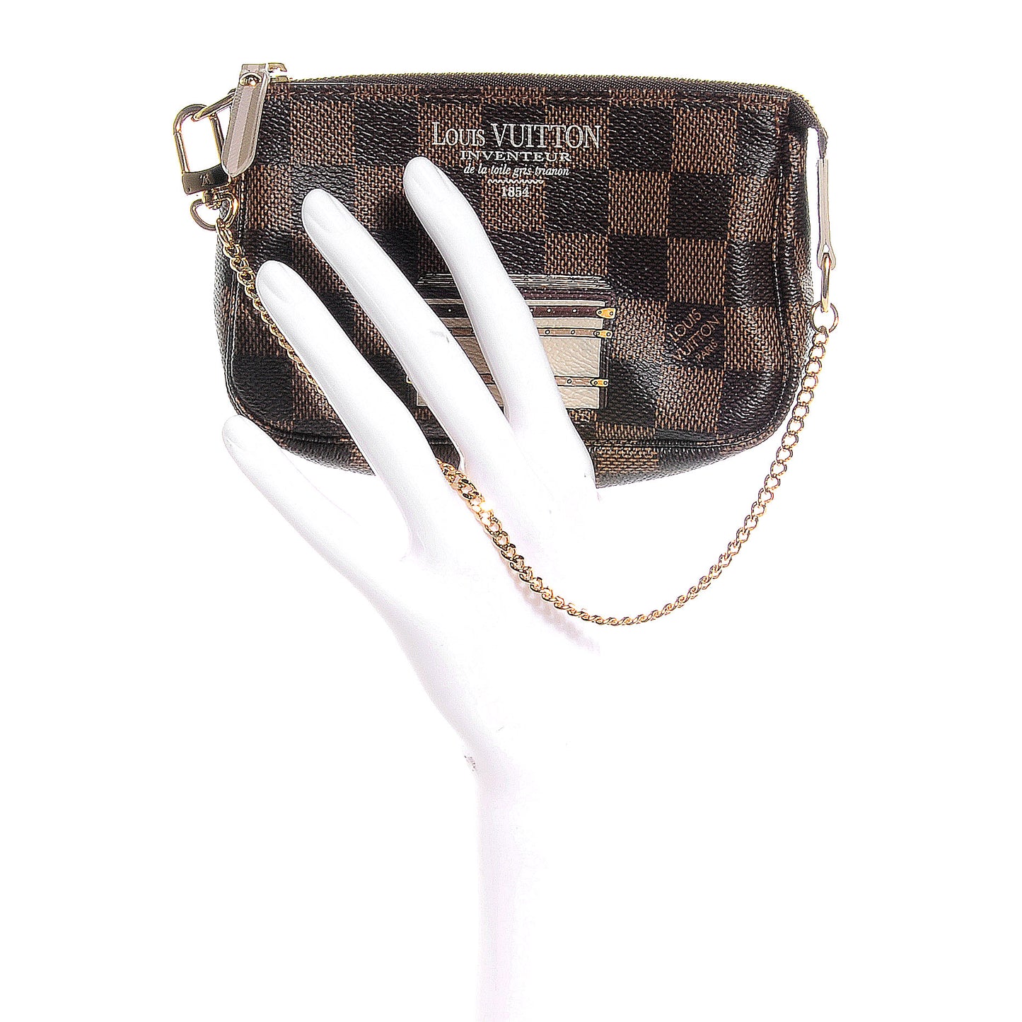 Damier Ebene Trunks and Locks Mini Pochette Accessories
