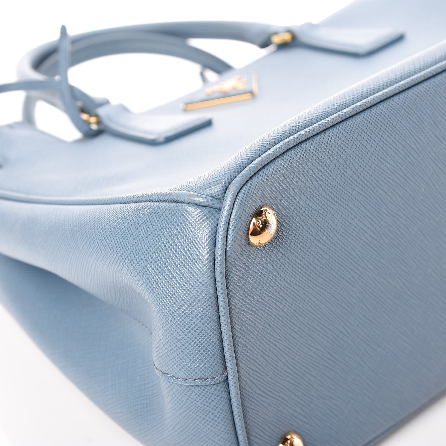 Prada Saffiano Small Galleria Double Zip Tote Aviazione 9 of 13