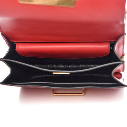 Prada City Calfskin Saffiano Cahier Bag Fuoco Black 5 of 11