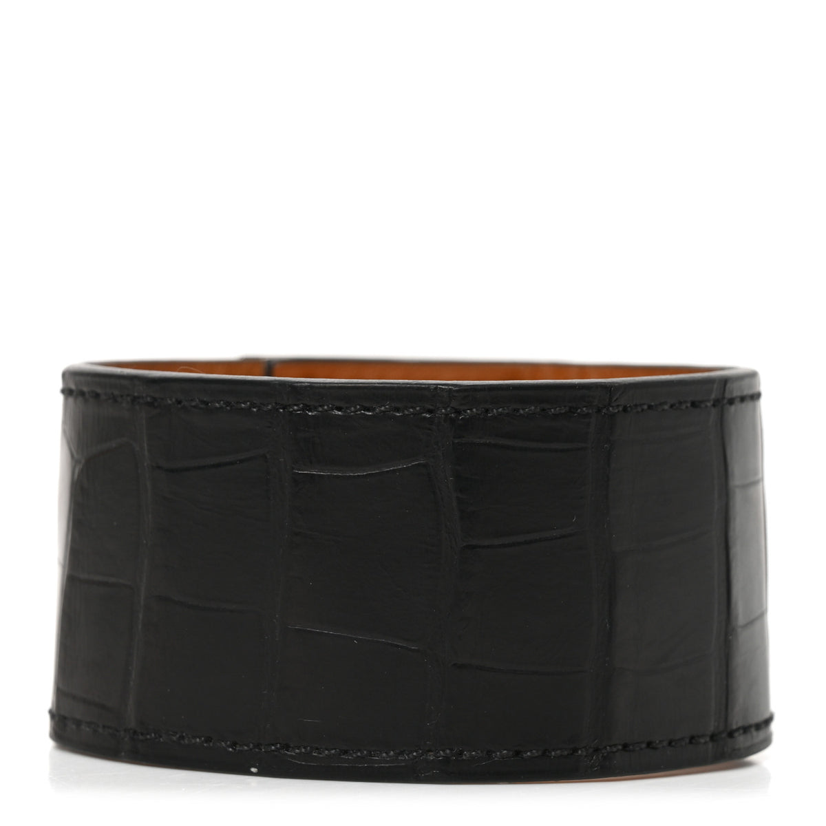 Shiny Alligator Kelly Dog Bracelet Black