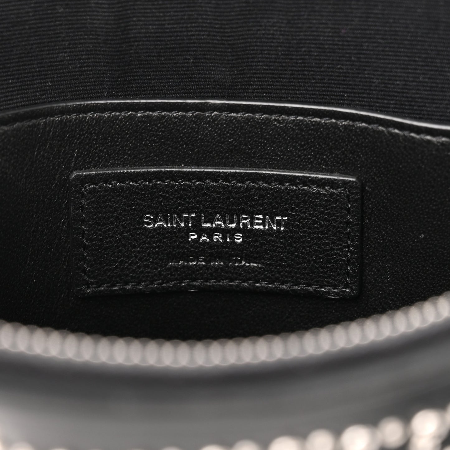 Calfskin Studded Monogram Heart Shoulder Bag Black