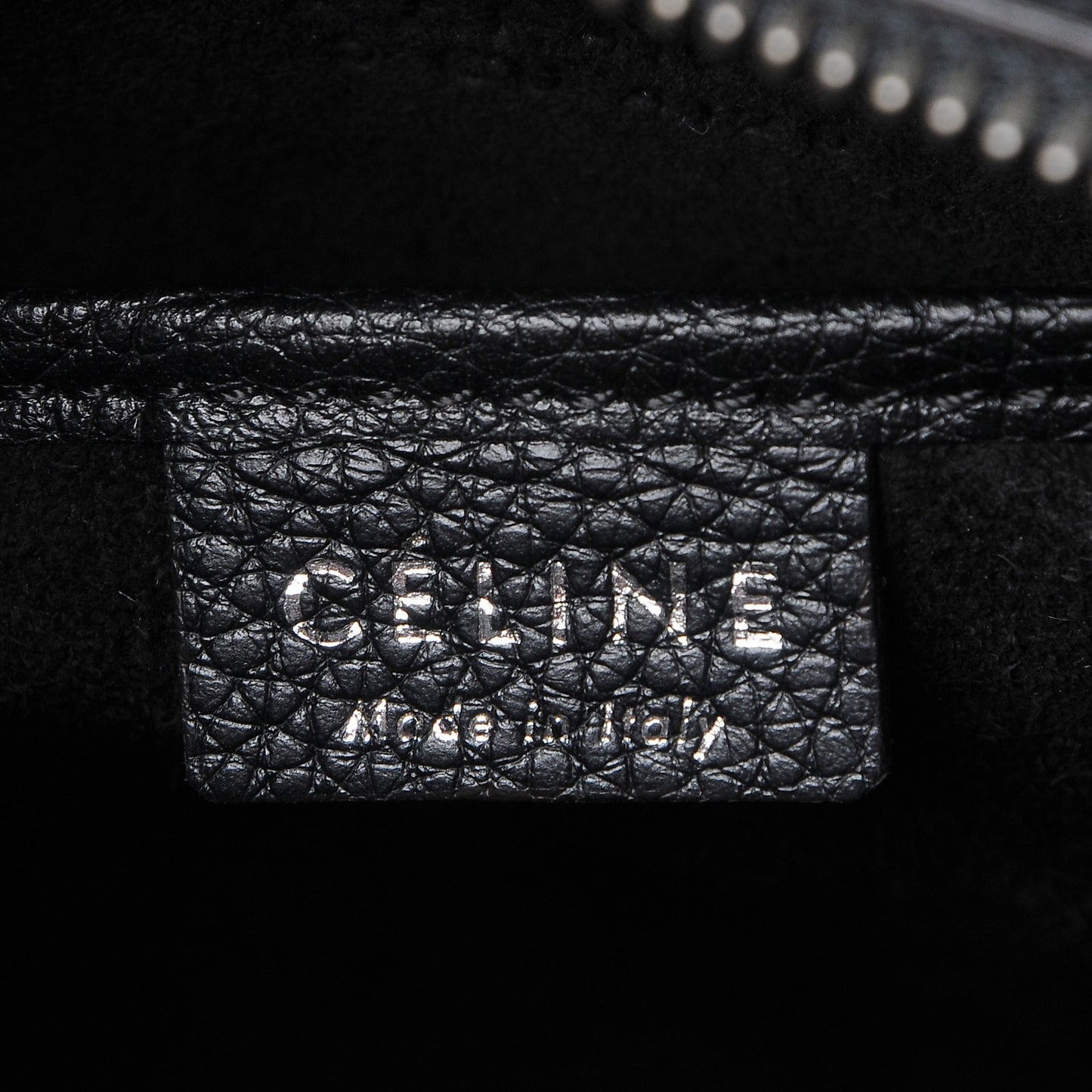 Drummed Calfskin Nano Luggage Black