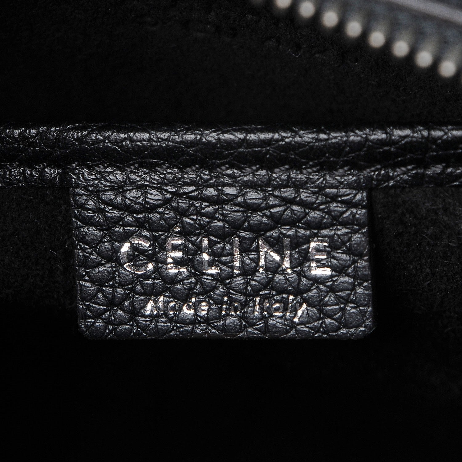 Celine Drummed Calfskin Nano Luggage Black 6 of 9