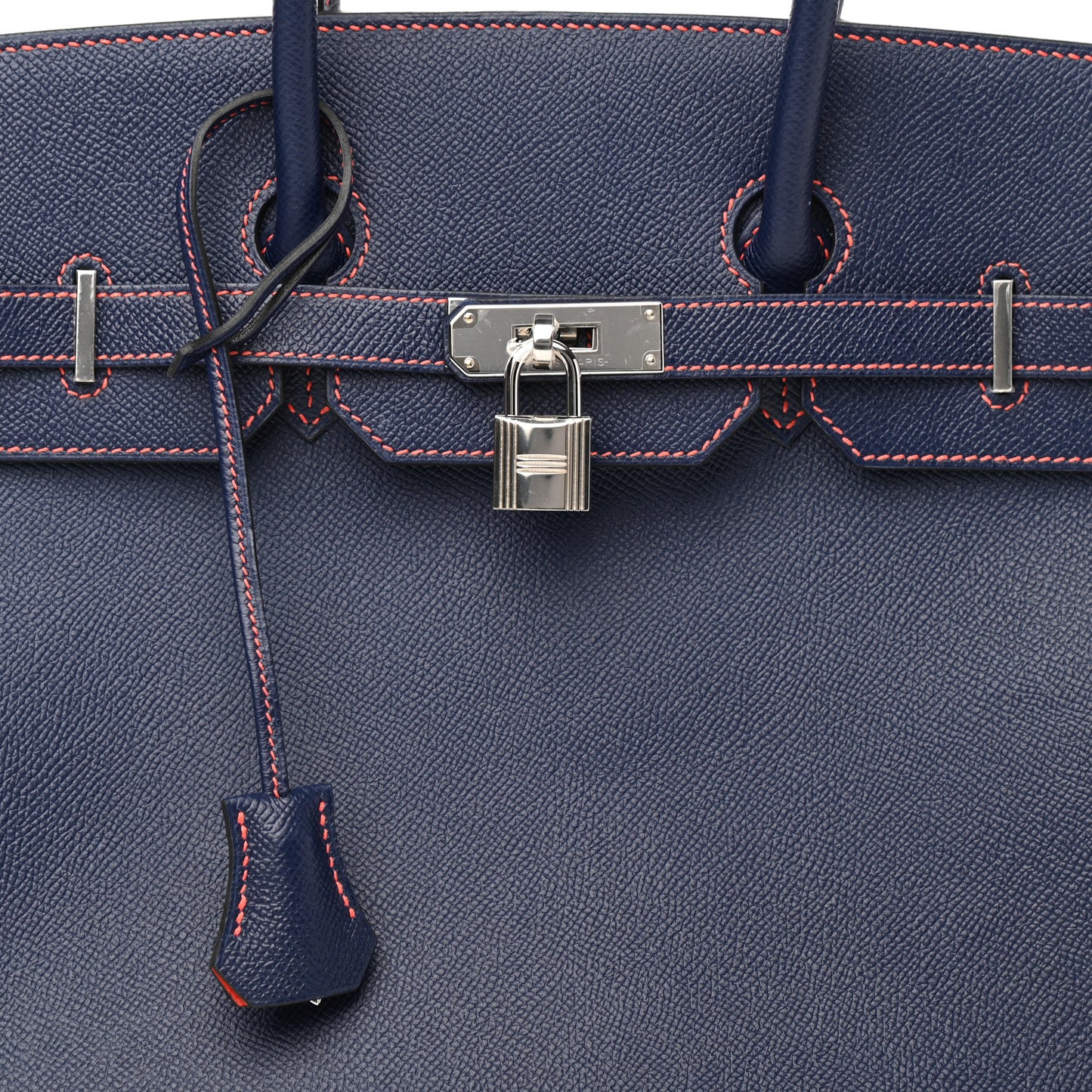 Epsom Horseshoe Birkin 35 Bleu Saphir Capucine