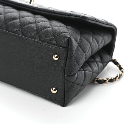 Chanel Caviar Quilted Small Coco Handle Flap Black 10 of 10