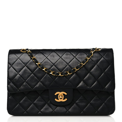 Chanel Lambskin Quilted Medium Double Flap Black 1 of 9