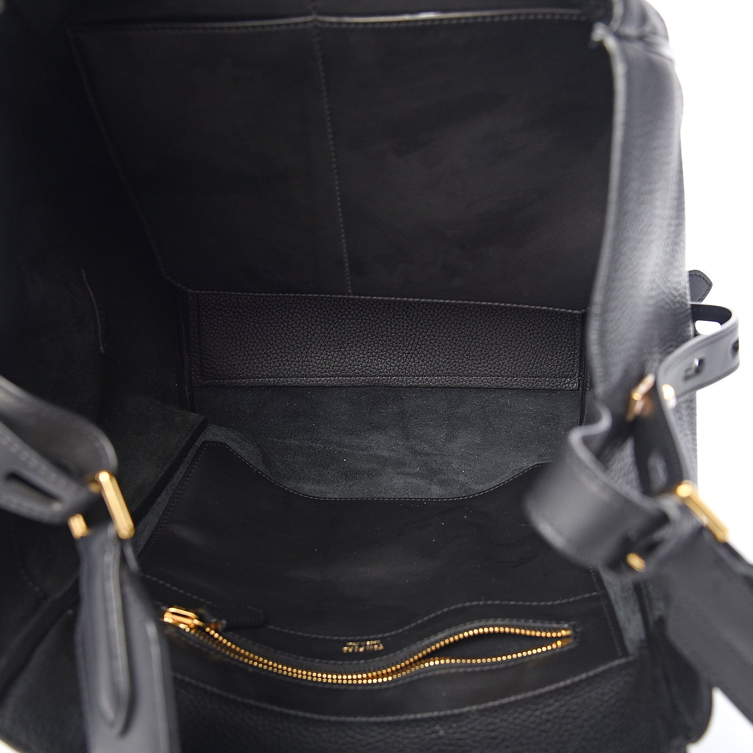Tom Ford Grained Calfskin Medium Rialto Shoulder Bag Black 4 of 13