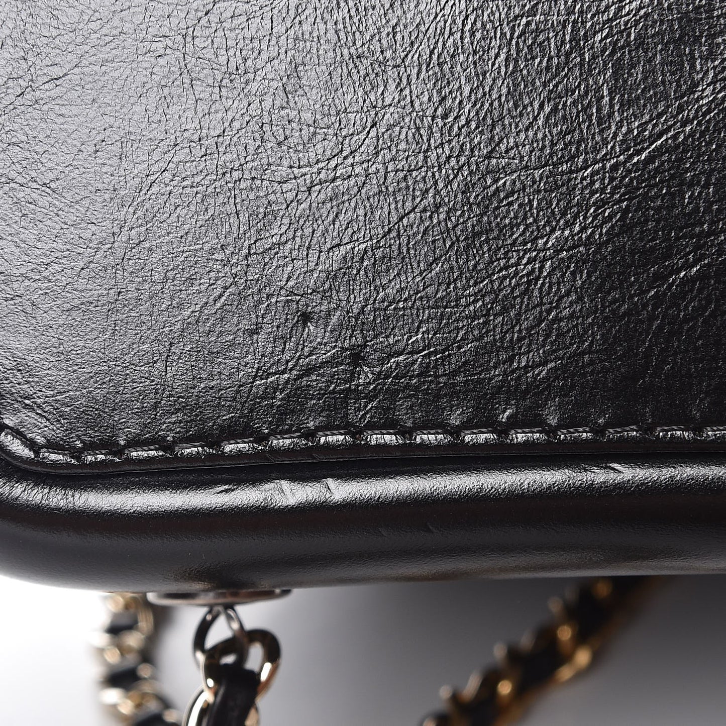 Aged Calfskin Quilted Small Gabrielle Backpack Black