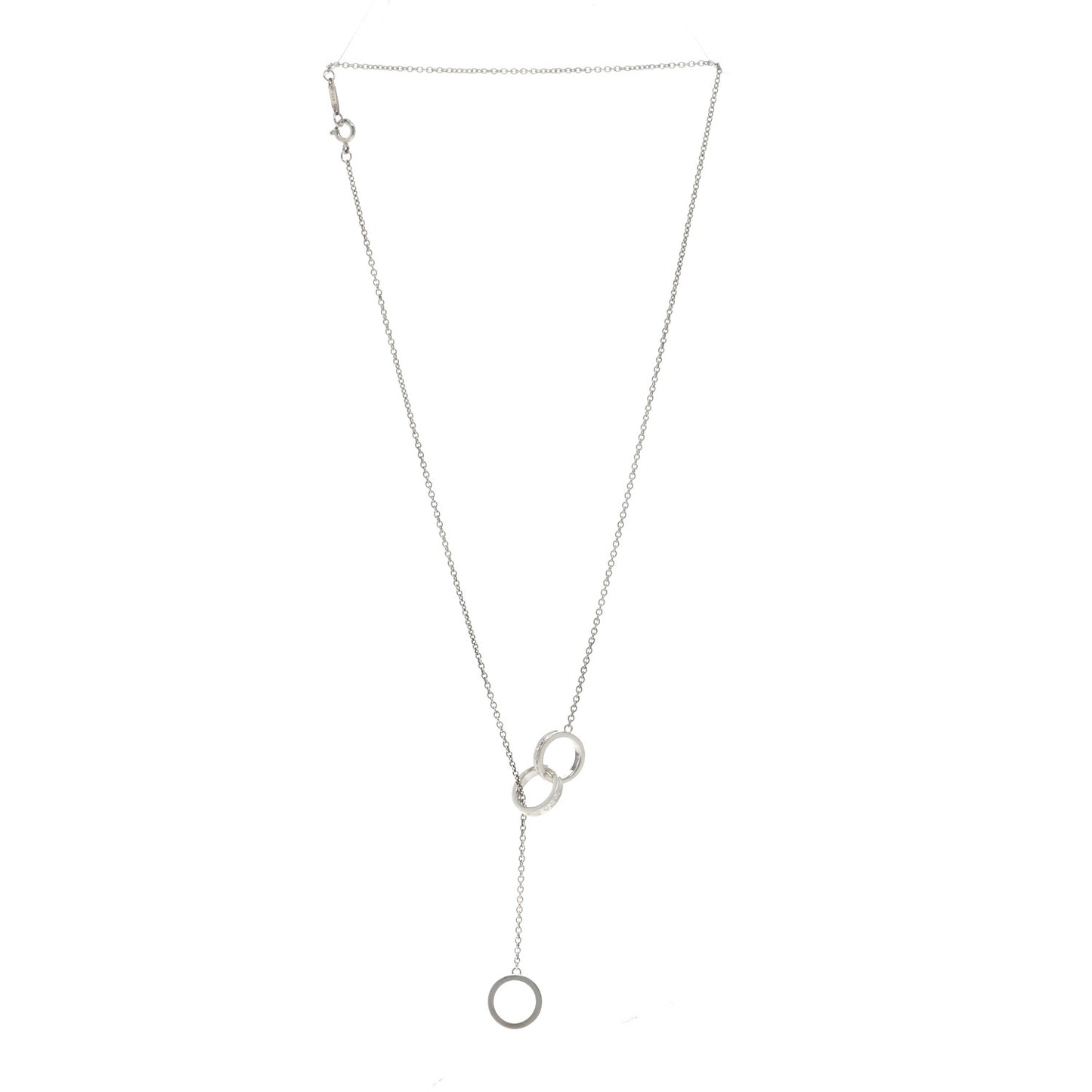 Sterling Silver 1837 Interlocking Circles Lariat Necklace