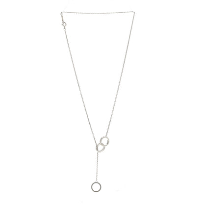 Tiffany Sterling Silver 1837 Interlocking Circles Lariat Necklace 3 of 4
