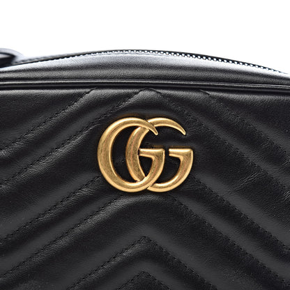 Gucci Calfskin Matelasse Mini GG Marmont Chain Shoulder Bag Black 11 of 11