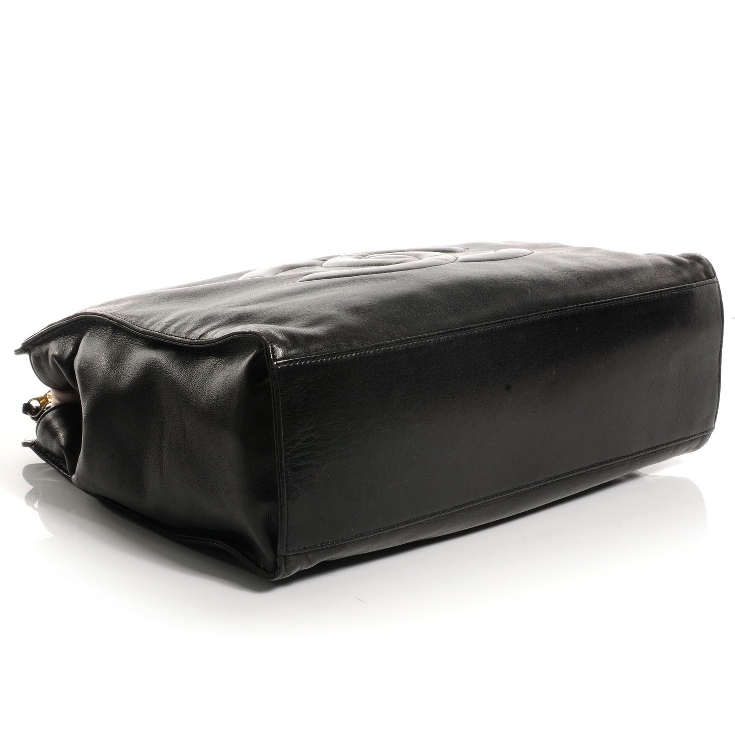 Lambskin Small Shopper Tote Black
