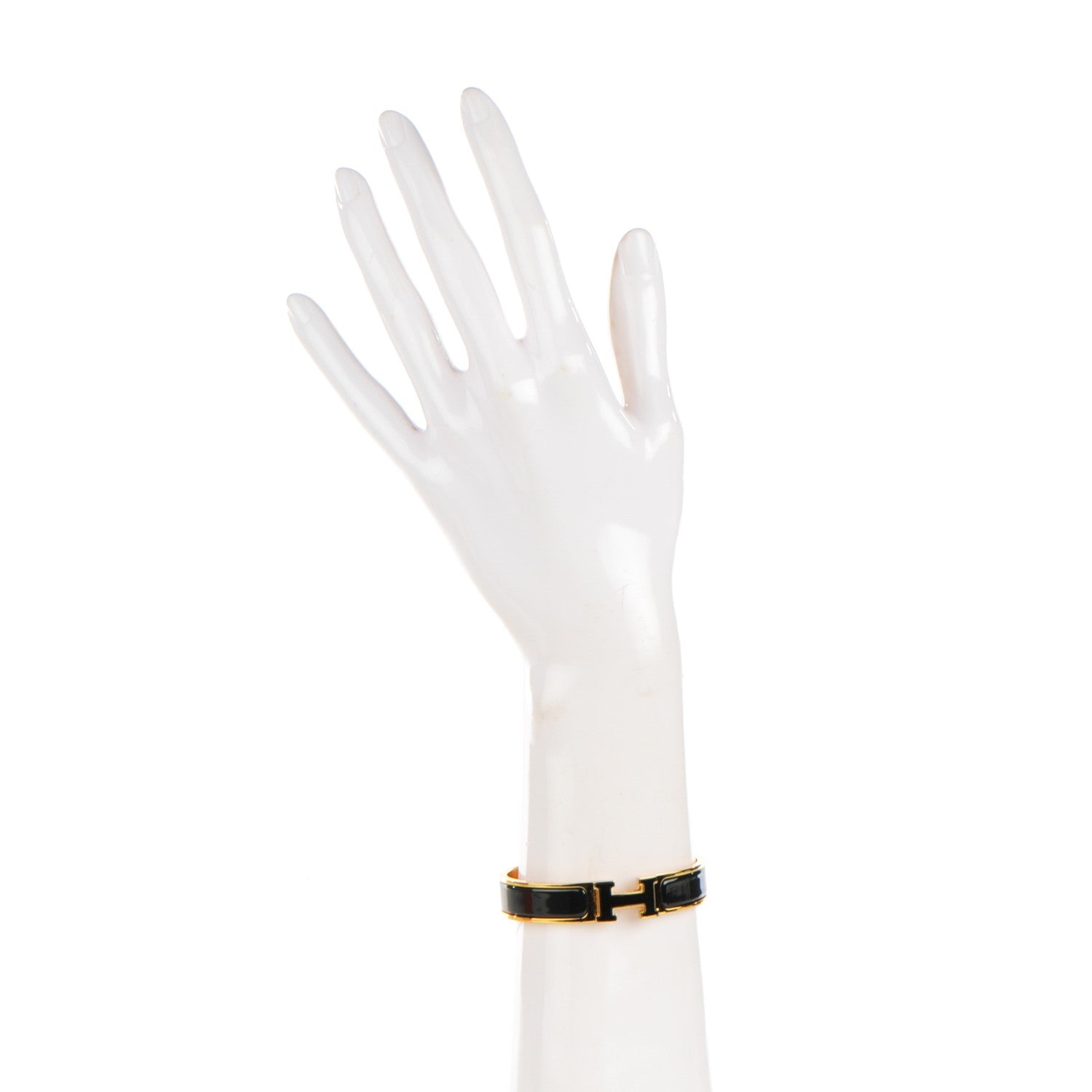 Hermes Enamel Narrow Clic Clac H Bracelet PM Black 2 of 5