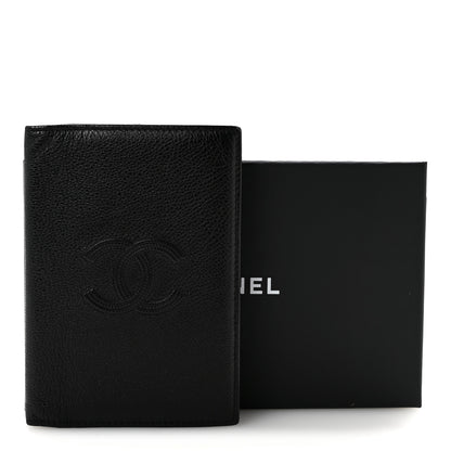 Chanel Grained Calfskin CC Passport Holder Wallet Black 11 of 11