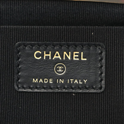 Chanel Shiny Calfskin Quilted Flap Phone Holder With Chain Black 6 of 9