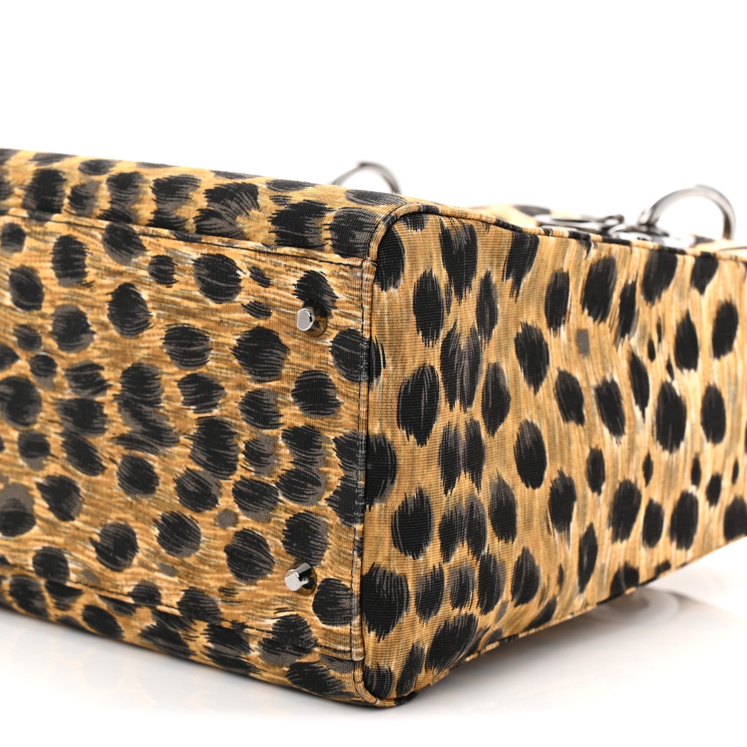 Christian Dior Canvas Leopard Print Medium Lady Dior 10 of 10