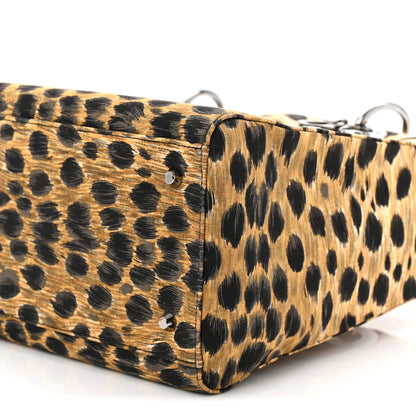 Christian Dior Canvas Leopard Print Medium Lady Dior 10 of 10