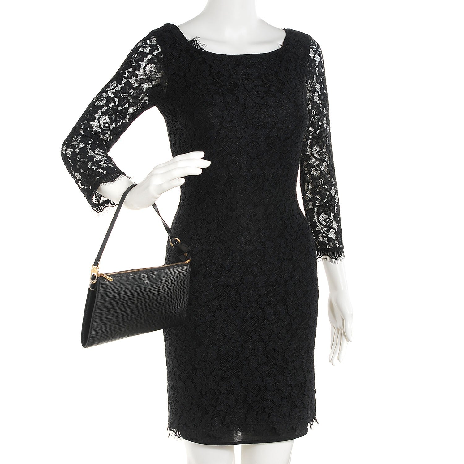 Louis Vuitton Epi Pochette Accessories 24 Black 2 of 7