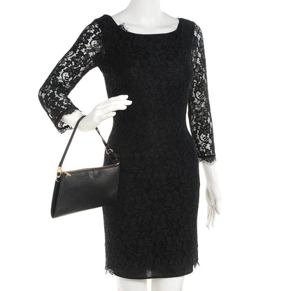 Louis Vuitton Epi Pochette Accessories 24 Black 2 of 7