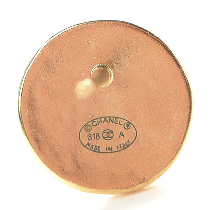 Chanel CC Button Earrings Gold 4 of 5