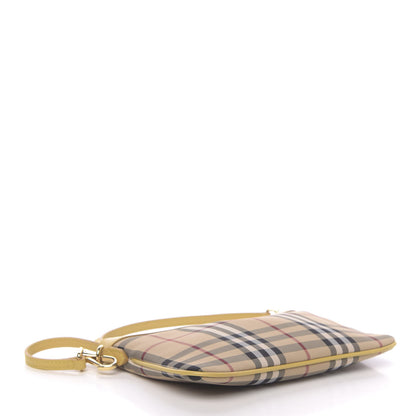 Burberry Horseferry Check Peyton Crossbody Clutch Bag Yellow 4 of 10