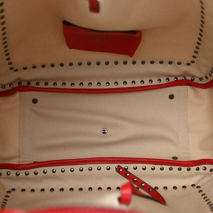 Valentino Garavani Canvas Atelier 01 Metal Stitch Edition Medium Tote Bag Naturale 6 of 11