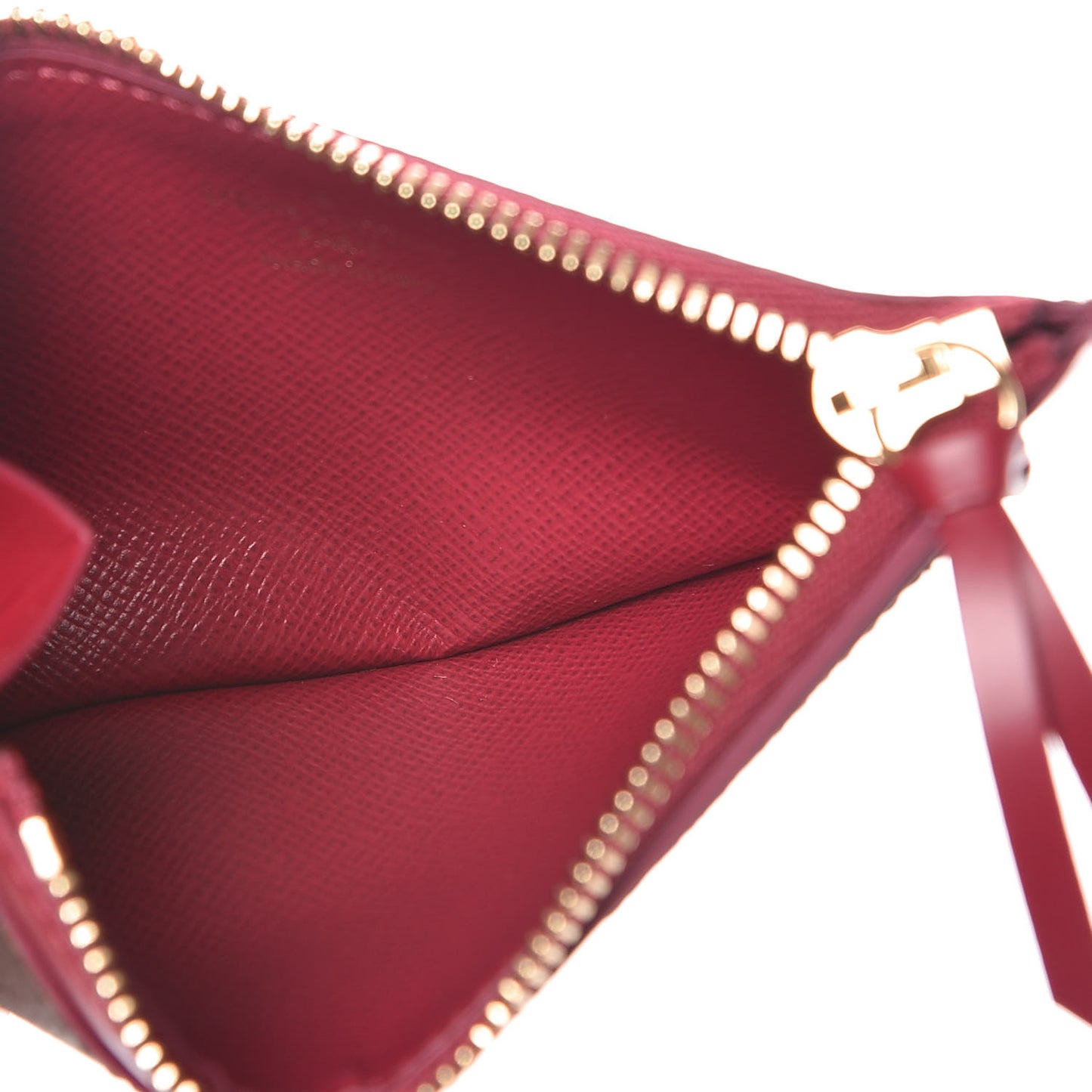 Monogram Zipped Card Holder Fuchsia