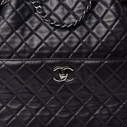 Chanel Lambskin Quilted Large Drawstring Shoulder Bag Purple 10 of 10