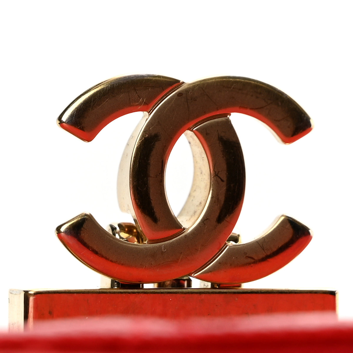 Chanel Caviar Quilted Golden Class Wallet On Chain WOC Red 12 of 14