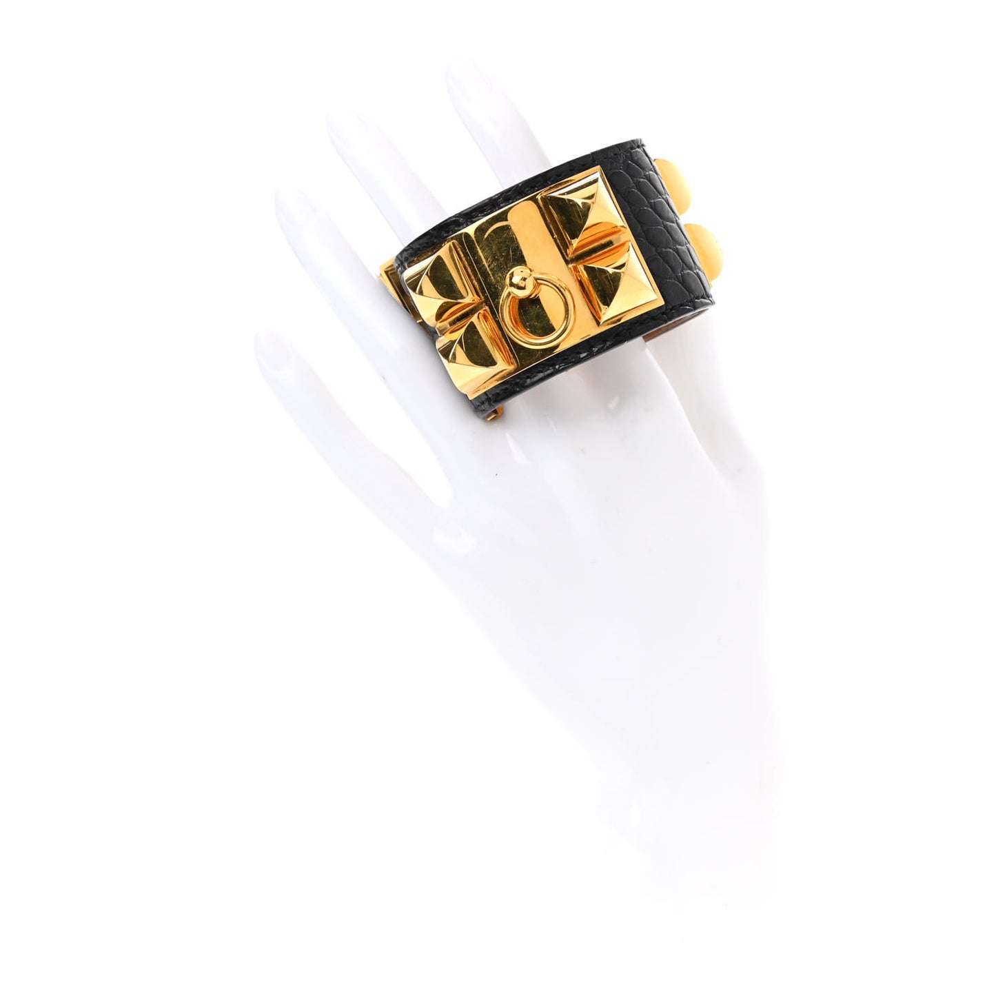 Shiny Alligator Collier de Chien CDC Bracelet S Black