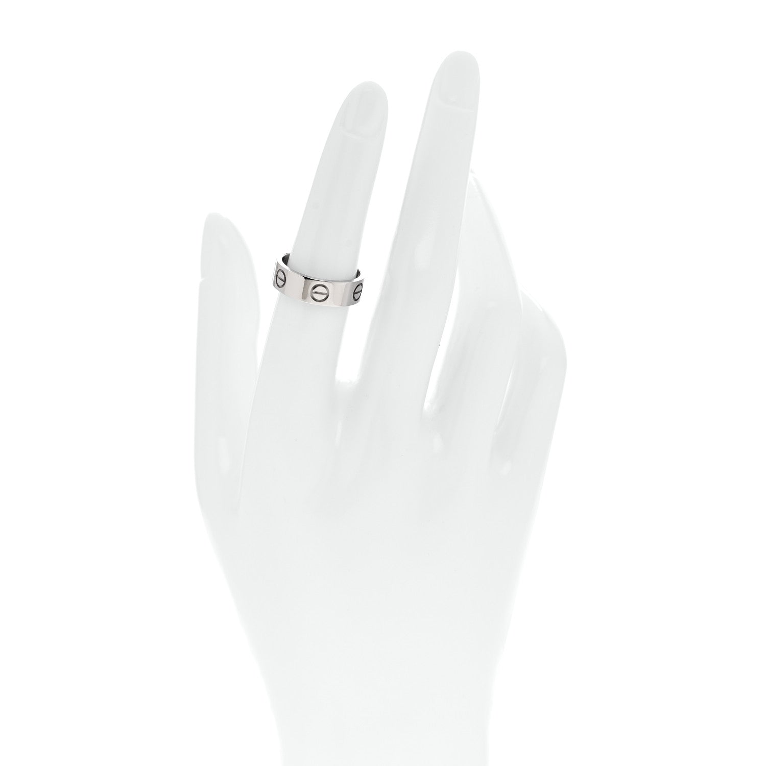 Cartier 18K White Gold 5.5mm LOVE Ring 52 6 2 of 5