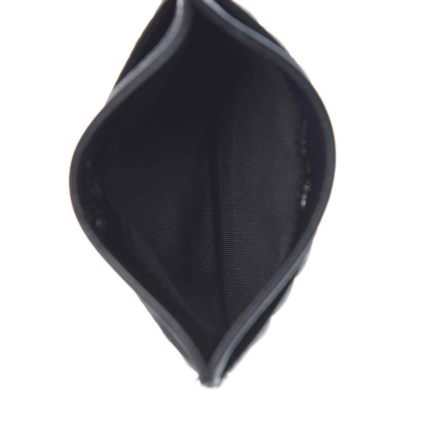Lambskin Camellia Embossed Card Holder So Black