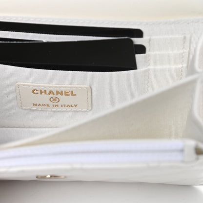 Chanel Calfskin Quilted Mini Maxi Pearls Wallet On Chain WOC White 6 of 14